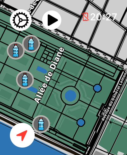 LilyMaps map coverage choices on Apple Watch