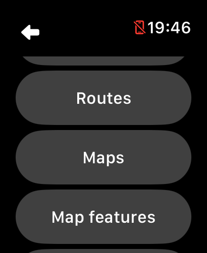 LilyMaps Settings screen with the Maps option