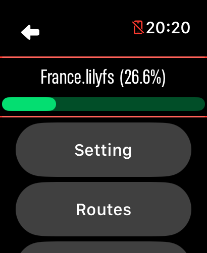 LilyMaps map download progress screen