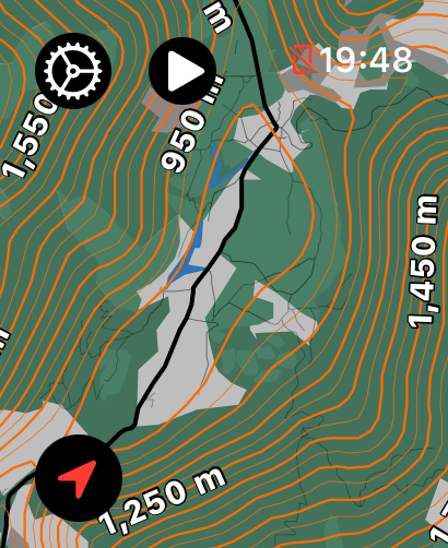 Contour detail in Lily Classic on Apple Watch