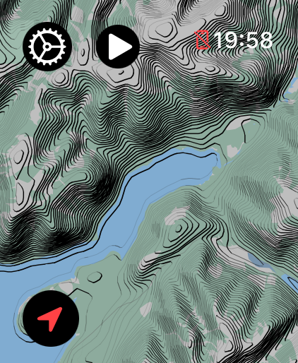 Shaded terrain in Lily Classic on Apple Watch