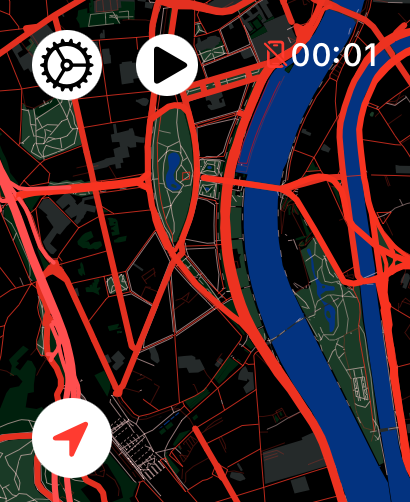 City overview in Lily Dark Red on Apple Watch