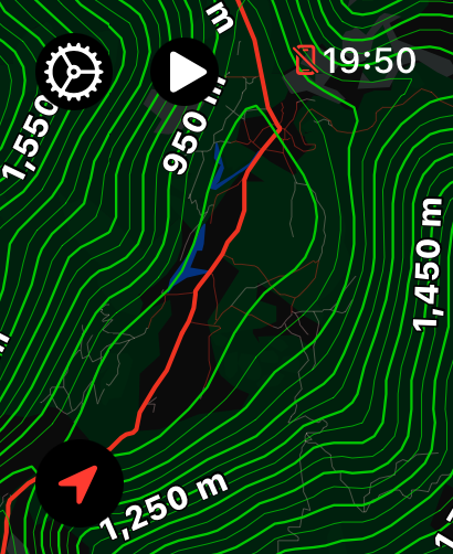 Contour detail in Lily Dark Red on Apple Watch