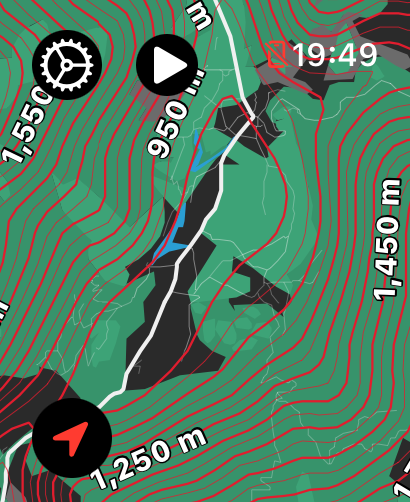 Contour detail in Lily Sport on Apple Watch