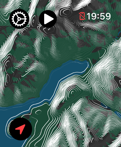 Shaded terrain in Lily Sport on Apple Watch